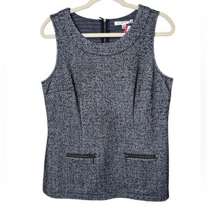 CAbi Monochrome Striped Knit Sleeveless Top